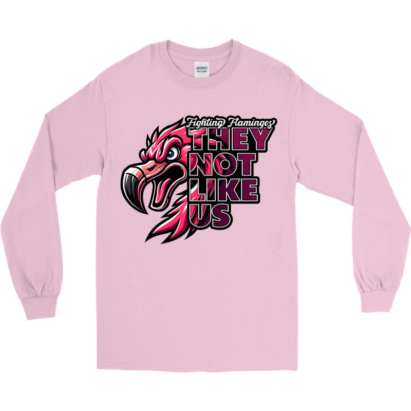 FIGHTING FLAMINGOS LONG SLEEVE TEE D (ADULT)