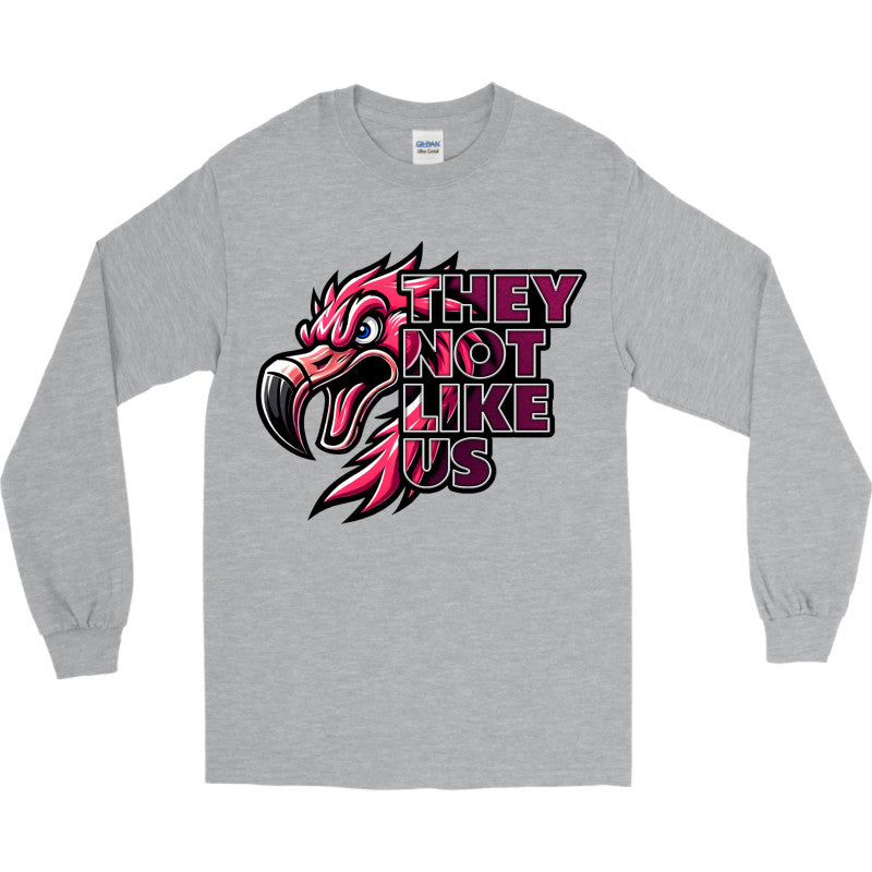 FIGHTING FLAMINGOS LONG SLEEVE TEE E (ADULT)