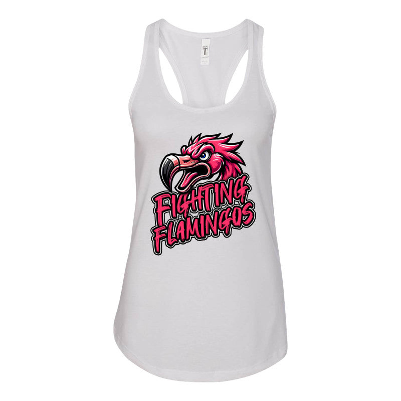 FIGHTING FLAMINGOS RACERBACK TANK A (ADULT)