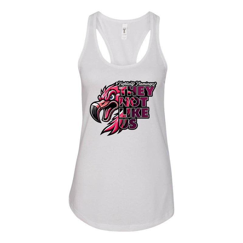 FIGHTING FLAMINGOS RACERBACK TANK D (ADULT)