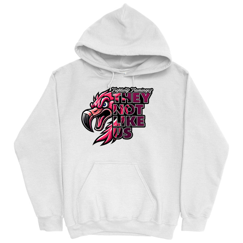 FIGHTING FLAMINGOS HOODED SWEATSHIRT D (ADULT)