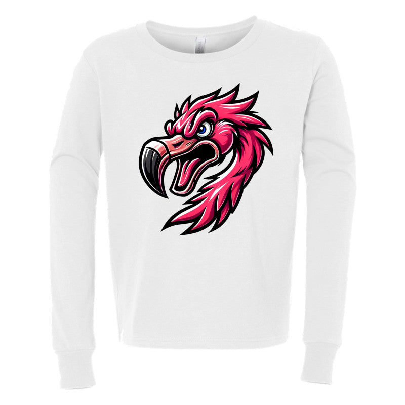 FIGHTING FLAMINGOS LONG SLEEVE TEE F (YOUTH)