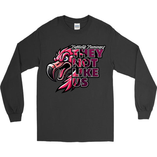 FIGHTING FLAMINGOS LONG SLEEVE TEE D (ADULT)