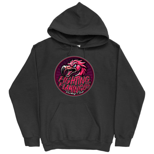 FIGHTING FLAMINGOS HOODED SWEATSHIRT B (ADULT)
