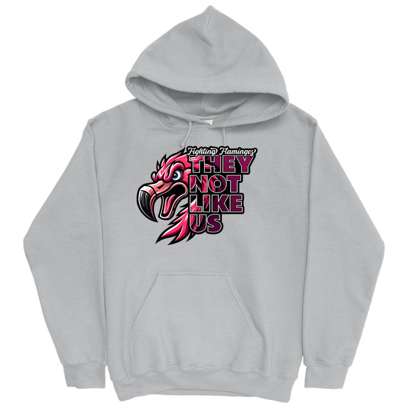 FIGHTING FLAMINGOS HOODED SWEATSHIRT D (ADULT)