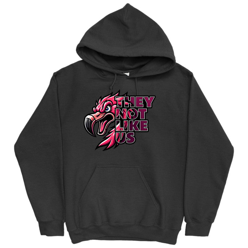 FIGHTING FLAMINGOS HOODED SWEATSHIRT E (ADULT)