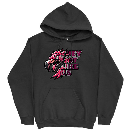 FIGHTING FLAMINGOS HOODED SWEATSHIRT E (ADULT)