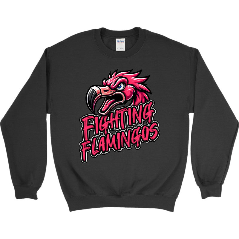 FIGHTING FLAMINGOS CREWNECK SWEATSHIRT A (ADULT)