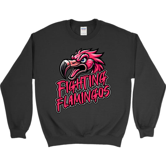 FIGHTING FLAMINGOS CREWNECK SWEATSHIRT A (ADULT)
