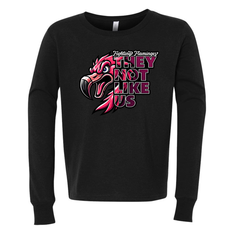 FIGHTING FLAMINGOS LONG SLEEVE TEE D (YOUTH)