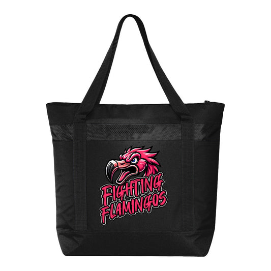 FIGHTING FLAMINGOS COOLER BAG A