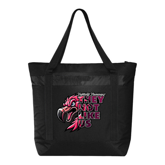 FIGHTING FLAMINGOS COOLER BAG D