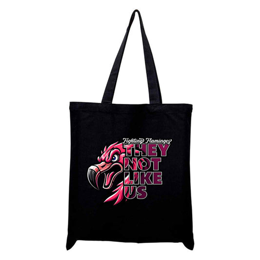 FIGHTING FLAMINGOS TOTE BAG D