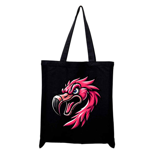 FIGHTING FLAMINGOS TOTE BAG F
