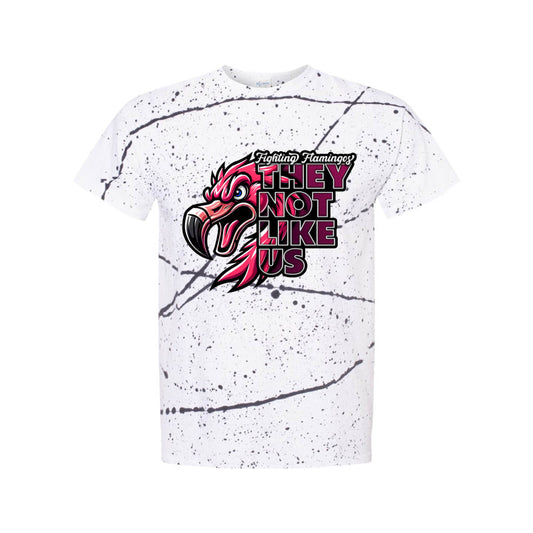 FIGHTING FLAMINGOS SPLATTER SHORT SLEEVE TEE D (ADULT)