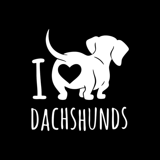 I LOVE DACHSHUNDS (BLACK)